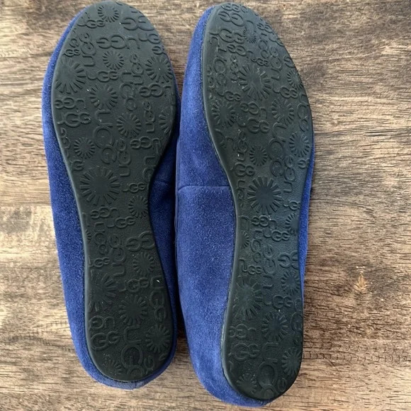 UGG Australia Twilight Blue Suede Alloway Slippers 6US - Picture 9 of 13